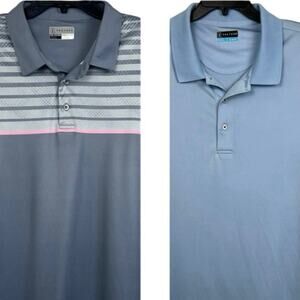 2 PGA Tour Polo shirts men’s XXL 1-Pro Series athletic fit coupe 1-PGA tour